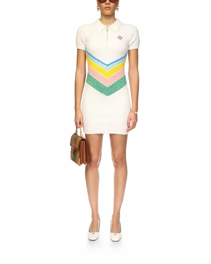 Knitwear Women Casablanca Paris Boucle Chevron Dress