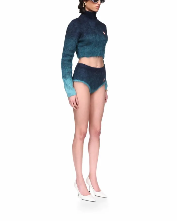 Knitwear Women Casablanca Paris Gradient Mohair High Neck Jumper Knitwear Women Casablanca Paris Gradient Mohair High Neck Jumper
