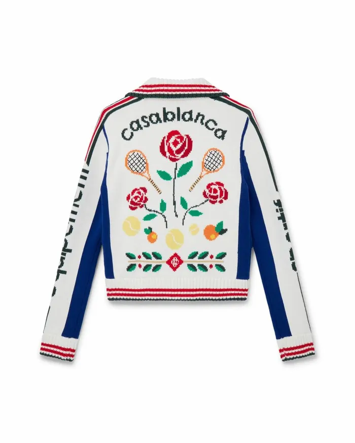 Knitwear Women Casablanca Paris Laurel Intarsia Knit Jacket