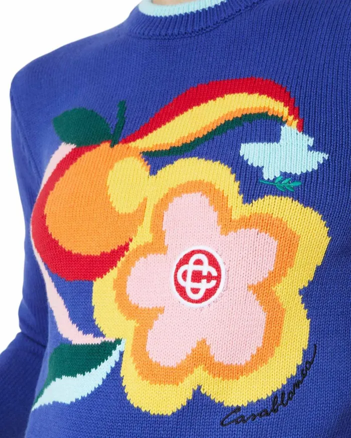 Knitwear Women Casablanca Paris Le Pouvoir Des Fleurs Jumper Knitwear Women Casablanca Paris Le Pouvoir Des Fleurs Jumper