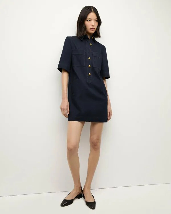 Koulis Denim Dress Midnight Wash Women Veronica Beard Dresses