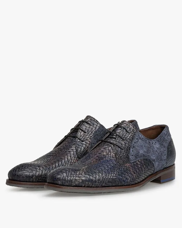 Lace Shoes Men Floris Van Bommel De Stapper 1783 Metallic Print