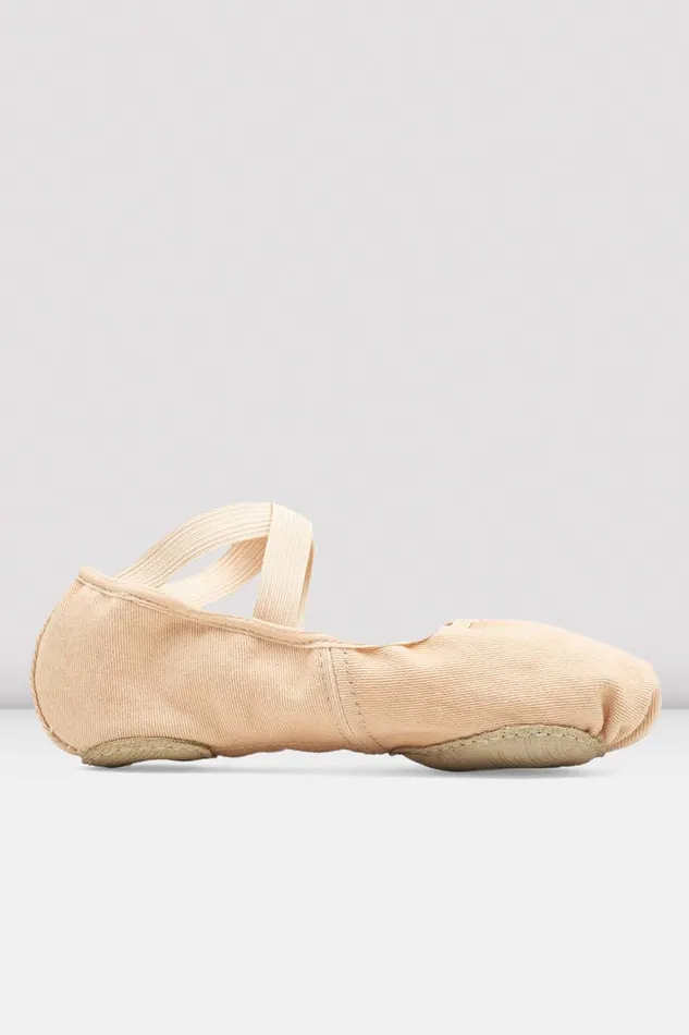 Ladies Infinity Stretch Canvas Ballet Shoes Light Sand Canvas Ballet Bloch Adult