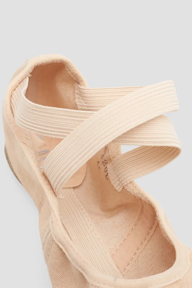 Ladies Infinity Stretch Canvas Ballet Shoes Light Sand Canvas Ballet Bloch Adult