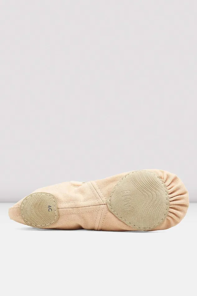 Ladies Infinity Stretch Canvas Ballet Shoes Light Sand Canvas Ballet Bloch Adult