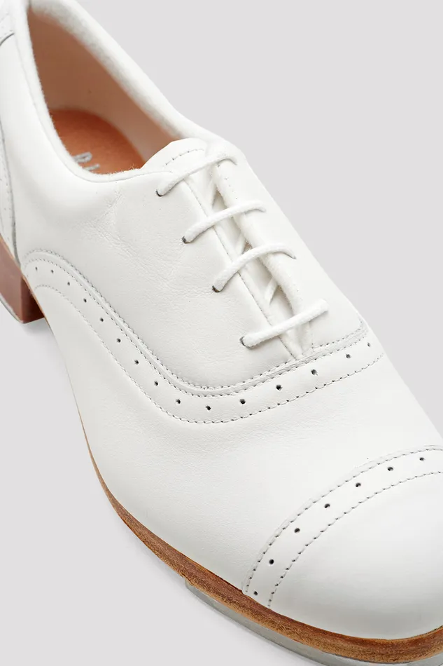 Ladies Jason Samuels Smith Tap Shoes White Leather Tap Bloch Adult
