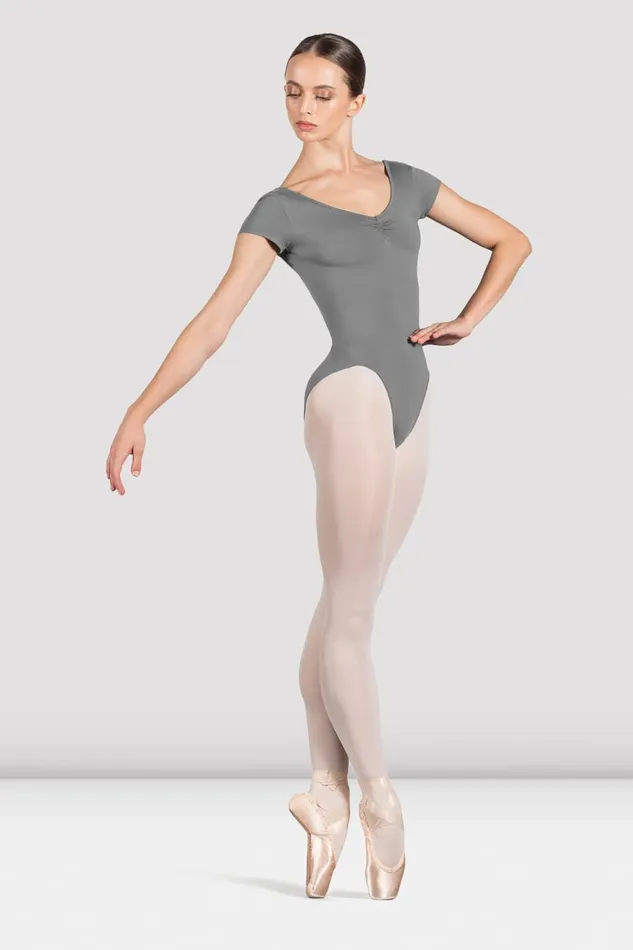 Ladies Penny Cap Sleeve Leotard Grey Adult Basics Bloch