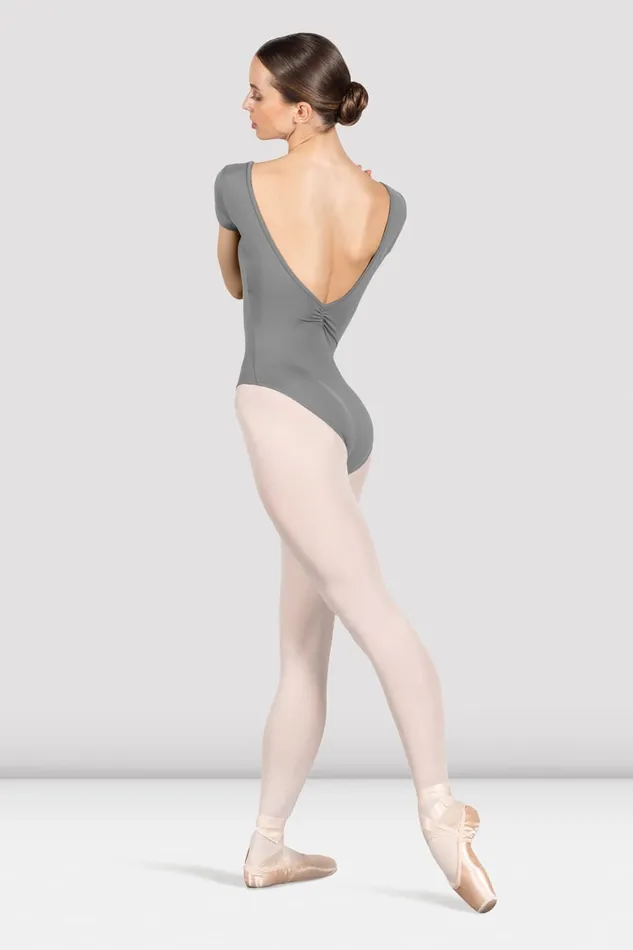 Ladies Penny Cap Sleeve Leotard Grey Adult Basics Bloch