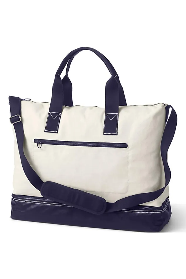 Lands039 End Accessories Men Canvas Getaway Duffle Bag Natural