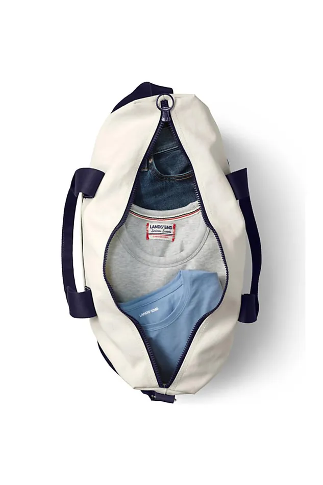 Lands039 End Accessories Men Canvas Getaway Duffle Bag Natural