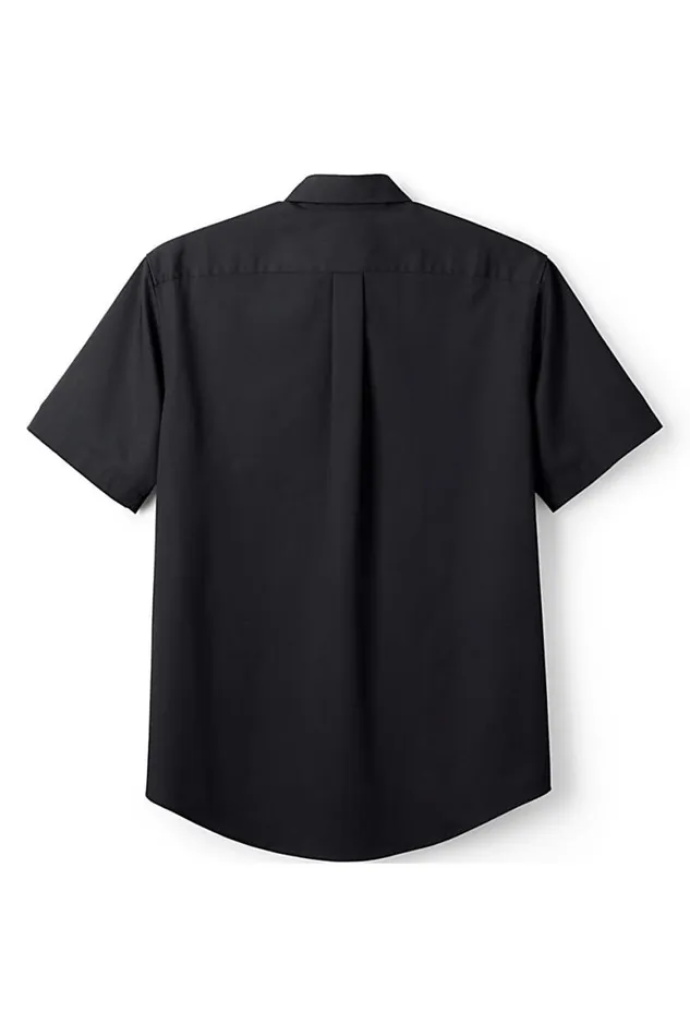 Lands039 End Casual Shirts Men Short Sleeve Straight Collar Work Shirt Black Lands039 End Casual Shirts Men Short Sleeve Straight Collar Work Shirt Black