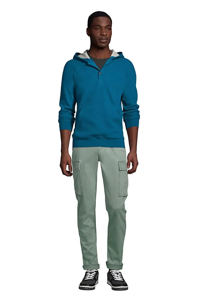 Lands039 End Chinos and Casual Pants Men Bedford Cargo Pants Washed Olive Green