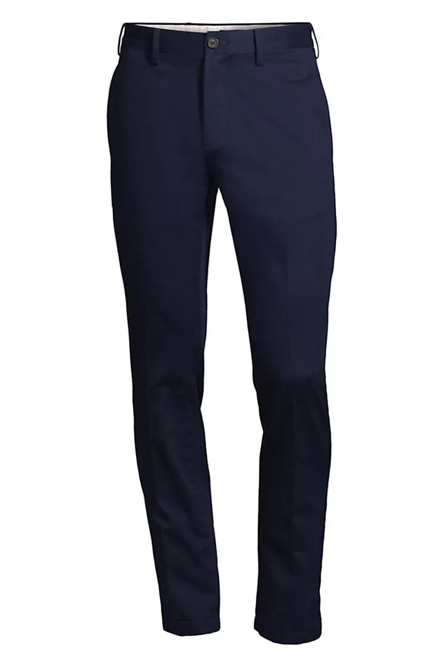 Lands039 End Chinos and Casual Pants Men Slim Fit Plain Front No Iron Chino Pants Radiant Navy Lands039 End Chinos and Casual Pants Men Slim Fit Plain Front No Iron Chino Pants Radiant Navy