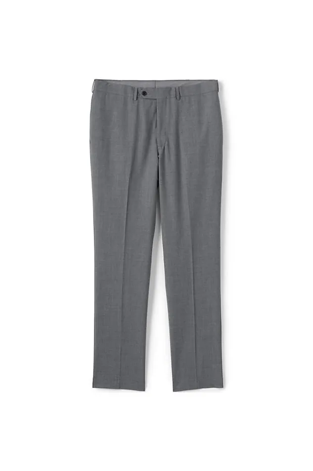 Lands039 End Chinos and Casual Pants Men Slim Fit Suit Pants Light Charcoal