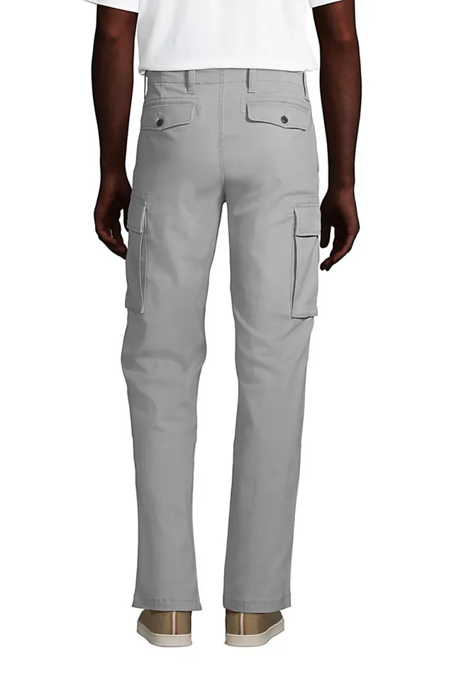 Lands039 End Chinos and Casual Pants Men Traditional Fit Comfort First Cargo Pants Ultimate Gray