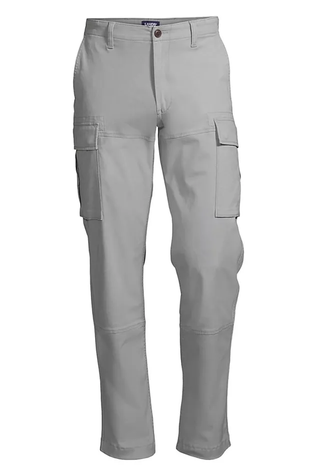 Lands039 End Chinos and Casual Pants Men Traditional Fit Comfort First Cargo Pants Ultimate Gray