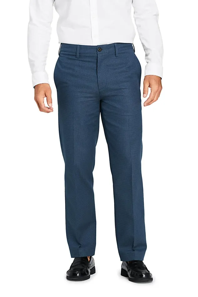 Lands039 End Chinos and Casual Pants Men Traditional Fit No Iron Chino Pants Navy Blue Houndstooth Lands039 End Chinos and Casual Pants Men Traditional Fit No Iron Chino Pants Navy Blue Houndstooth