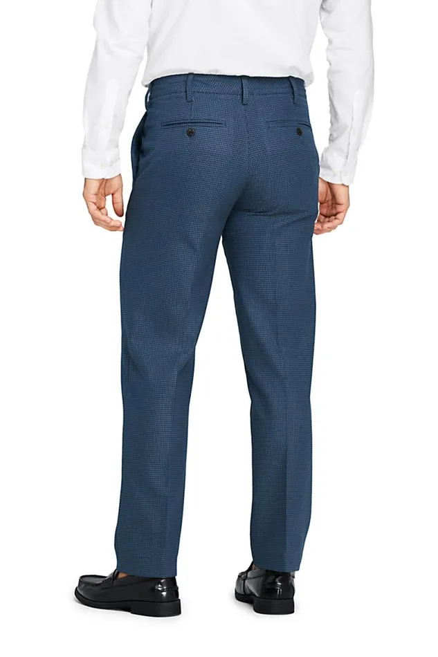 Lands039 End Chinos and Casual Pants Men Traditional Fit No Iron Chino Pants Navy Blue Houndstooth Lands039 End Chinos and Casual Pants Men Traditional Fit No Iron Chino Pants Navy Blue Houndstooth