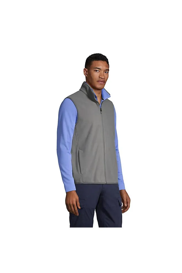 Lands039 End Coats and Jackets Men Marinac Fleece Vest Arctic Gray