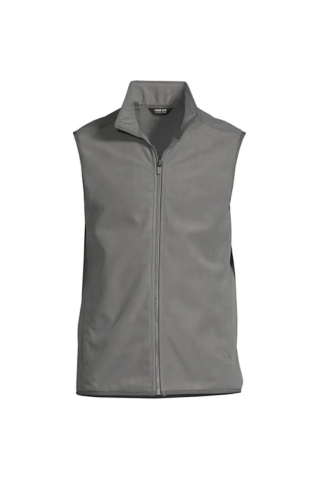 Lands039 End Coats and Jackets Men Marinac Fleece Vest Arctic Gray