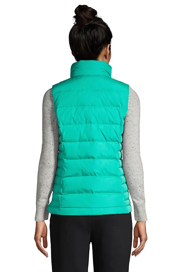 Lands039 End Coats and Jackets Women 600 Down Puffer Vest Seafoam Teal Lands039 End Coats and Jackets Women 600 Down Puffer Vest Seafoam Teal