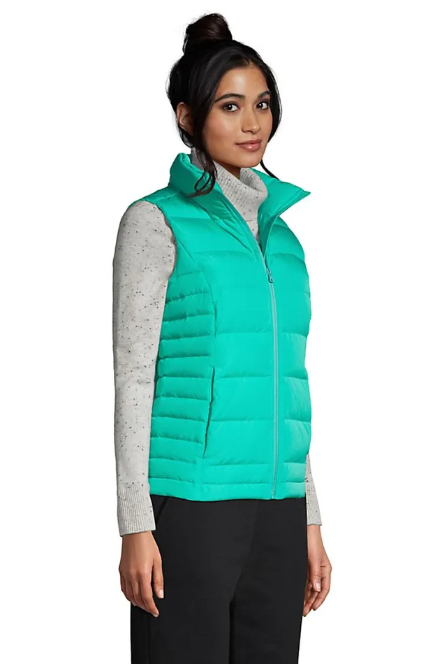Lands039 End Coats and Jackets Women 600 Down Puffer Vest Seafoam Teal Lands039 End Coats and Jackets Women 600 Down Puffer Vest Seafoam Teal