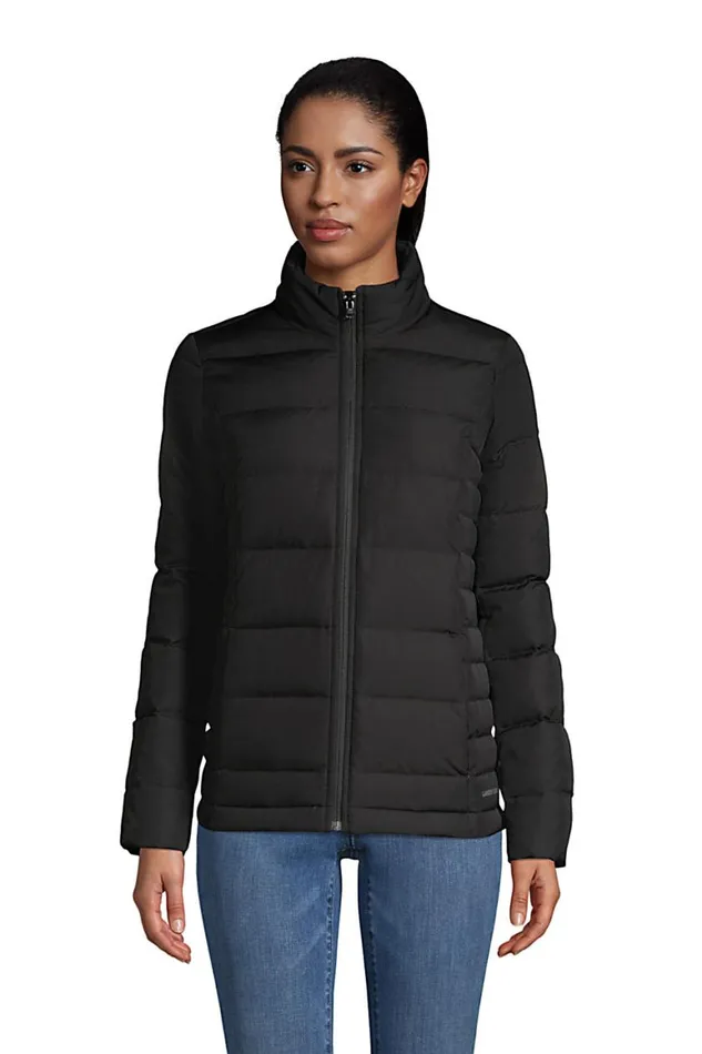 Lands039 End Coats and Jackets Women 600 Down Winter Puffer Jacket Black