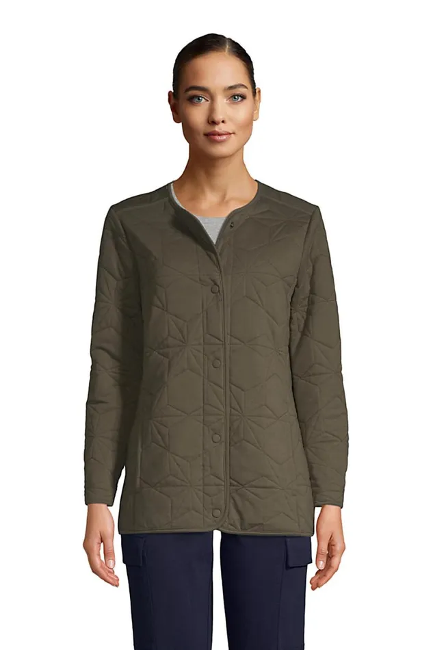 Lands039 End Coats and Jackets Women Insulated Cotton Long Jacket Forest Moss Lands039 End Coats and Jackets Women Insulated Cotton Long Jacket Forest Moss