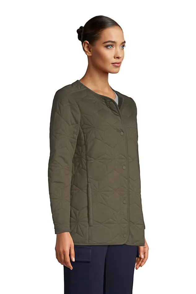 Lands039 End Coats and Jackets Women Insulated Cotton Long Jacket Forest Moss Lands039 End Coats and Jackets Women Insulated Cotton Long Jacket Forest Moss