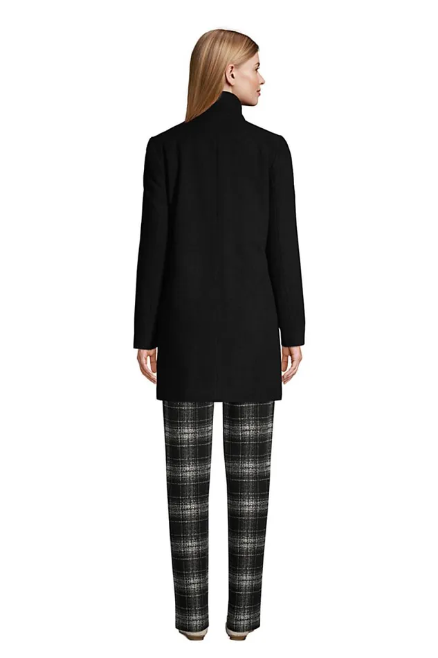 Lands039 End Coats and Jackets Women Insulated Long Wool Dress Coat Black Lands039 End Coats and Jackets Women Insulated Long Wool Dress Coat Black