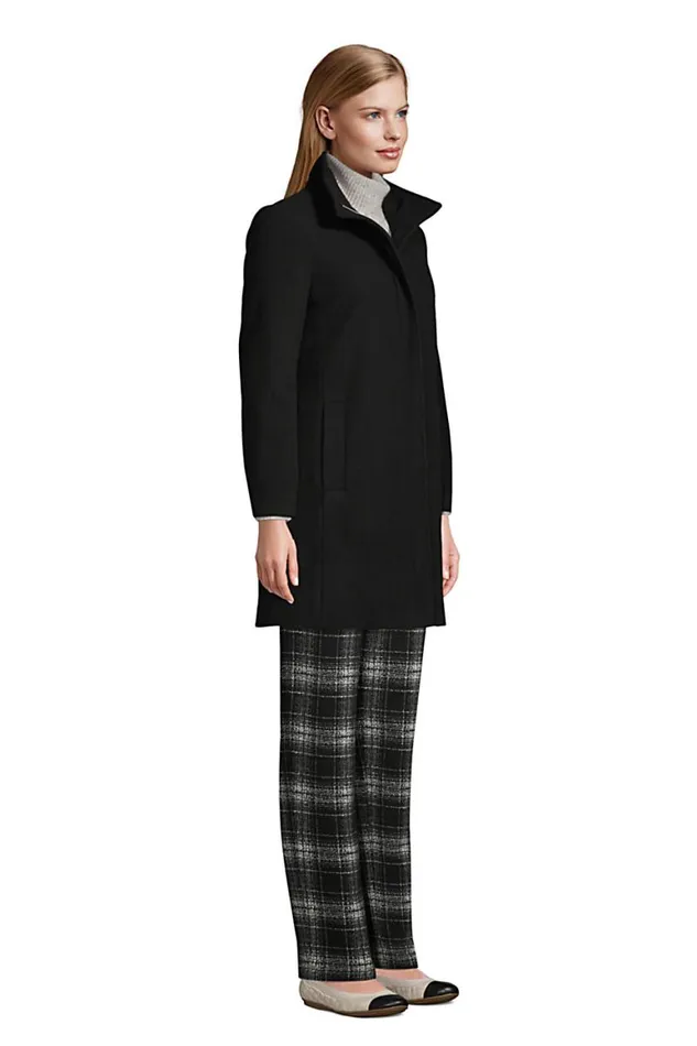 Lands039 End Coats and Jackets Women Insulated Long Wool Dress Coat Black Lands039 End Coats and Jackets Women Insulated Long Wool Dress Coat Black