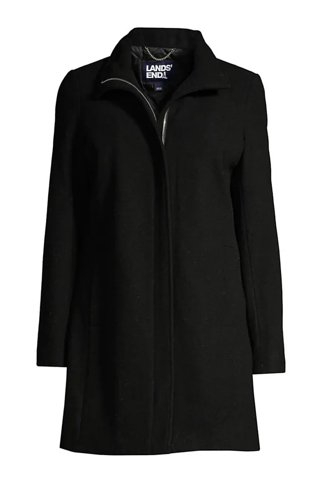Lands039 End Coats and Jackets Women Insulated Long Wool Dress Coat Black Lands039 End Coats and Jackets Women Insulated Long Wool Dress Coat Black