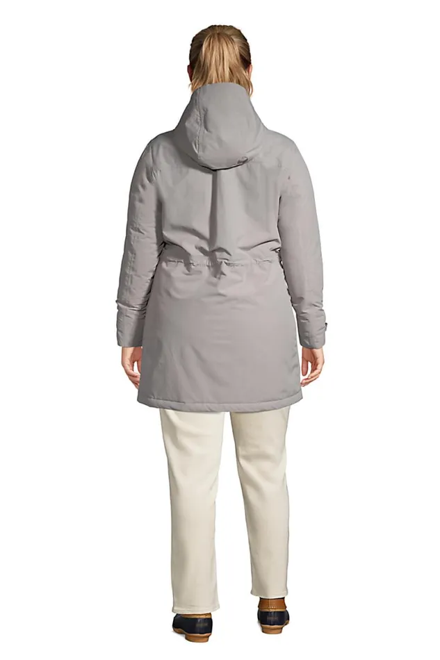Lands039 End Coats and Jackets Women Plus Size Squall Waterproof Insulated Winter Parka With Hood Dark Cameo Gray Lands039 End Coats and Jackets Women Plus Size Squall Waterproof Insulated Winter Parka With Hood Dark Cameo Gray