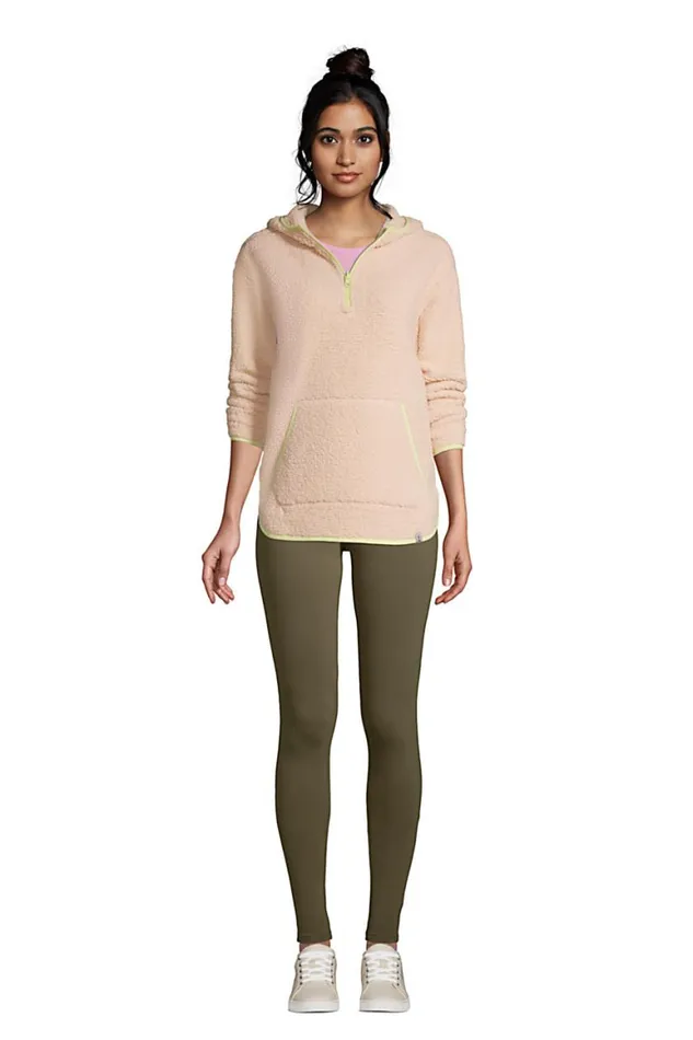 Lands039 End Coats and Jackets Women Quarter Zip Sherpa Fleece Hoodie Hot Pink Lands039 End Coats and Jackets Women Quarter Zip Sherpa Fleece Hoodie Hot Pink