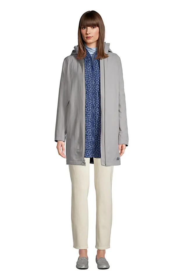 Lands039 End Coats and Jackets Women Squall 3 In 1 Waterproof Winter Long Coat With Hood Dark Cameo Gray Lands039 End Coats and Jackets Women Squall 3 In 1 Waterproof Winter Long Coat With Hood Dark Cameo Gray