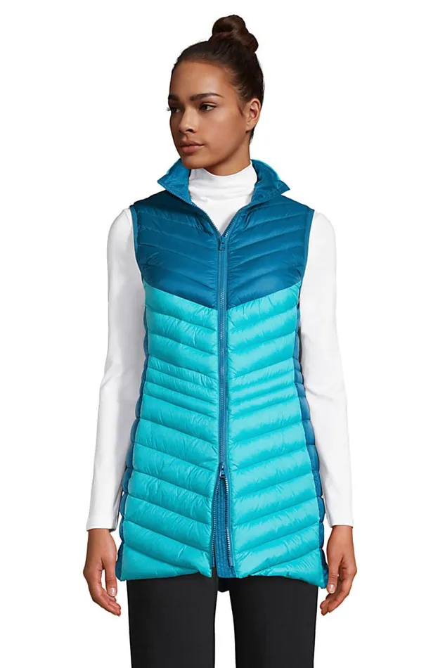 Lands039 End Coats and Jackets Women Ultra Lightweight Packable Down Vest Baltic Teal Lands039 End Coats and Jackets Women Ultra Lightweight Packable Down Vest Baltic Teal