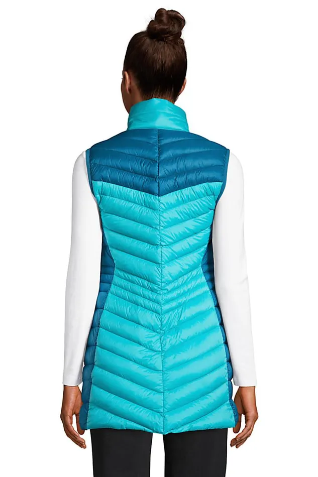 Lands039 End Coats and Jackets Women Ultra Lightweight Packable Down Vest Baltic Teal Lands039 End Coats and Jackets Women Ultra Lightweight Packable Down Vest Baltic Teal