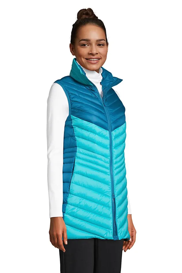 Lands039 End Coats and Jackets Women Ultra Lightweight Packable Down Vest Baltic Teal Lands039 End Coats and Jackets Women Ultra Lightweight Packable Down Vest Baltic Teal