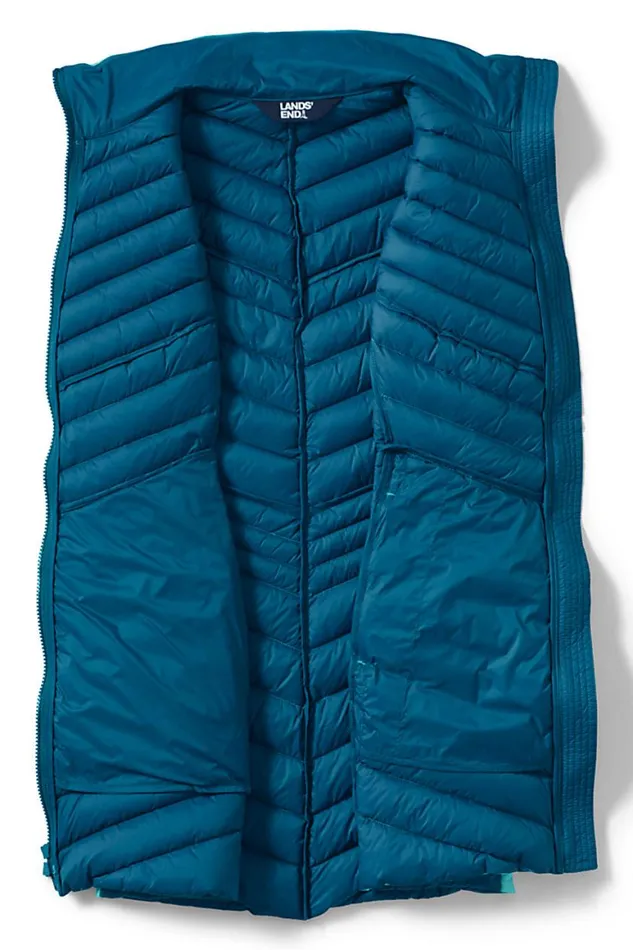 Lands039 End Coats and Jackets Women Ultra Lightweight Packable Down Vest Baltic Teal Lands039 End Coats and Jackets Women Ultra Lightweight Packable Down Vest Baltic Teal