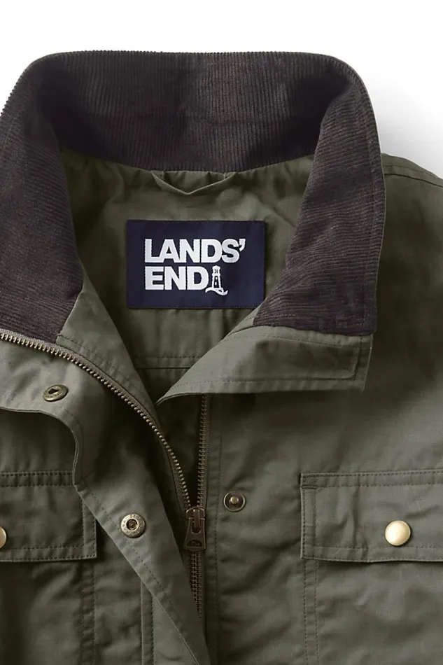 Lands039 End Coats and Jackets Women Water Resistant Waxed Cotton Utility Jacket Forest Moss Lands039 End Coats and Jackets Women Water Resistant Waxed Cotton Utility Jacket Forest Moss