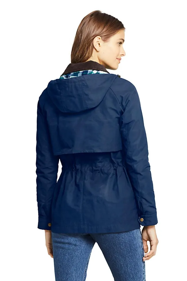 Lands039 End Coats and Jackets Women Waxed Cotton Field Jacket Deep Sea Navy Lands039 End Coats and Jackets Women Waxed Cotton Field Jacket Deep Sea Navy