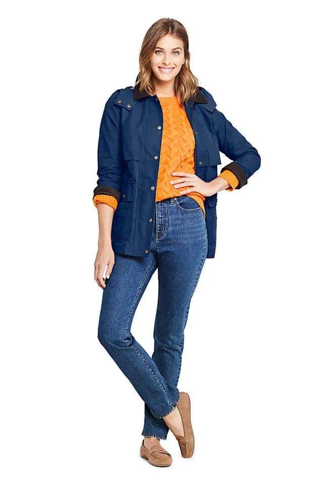 Lands039 End Coats and Jackets Women Waxed Cotton Field Jacket Deep Sea Navy Lands039 End Coats and Jackets Women Waxed Cotton Field Jacket Deep Sea Navy