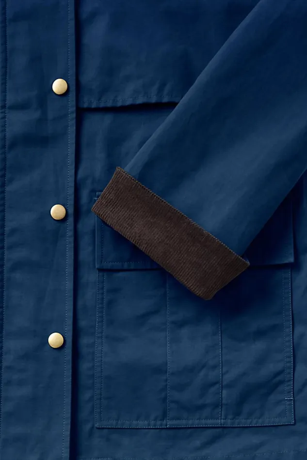 Lands039 End Coats and Jackets Women Waxed Cotton Field Jacket Deep Sea Navy Lands039 End Coats and Jackets Women Waxed Cotton Field Jacket Deep Sea Navy