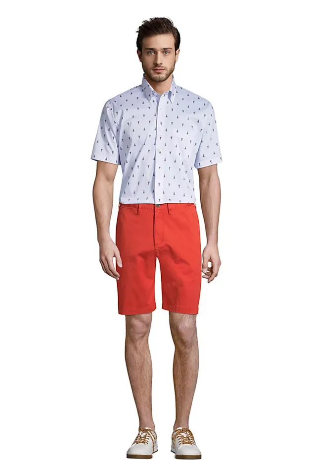 Lands039 End Dress Shirts Men Short Sleeve Traditional Fit Printed Comfort First With Coolmax Dress Shirt Lobsters Lands039 End Dress Shirts Men Short Sleeve Traditional Fit Printed Comfort First With Coolmax Dress Shirt Lobsters