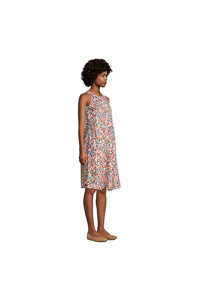 Lands039 End Dresses Women Sleeveless Linen Swing Dress Deep Sea Navy Stripe Lands039 End Dresses Women Sleeveless Linen Swing Dress Deep Sea Navy Stripe