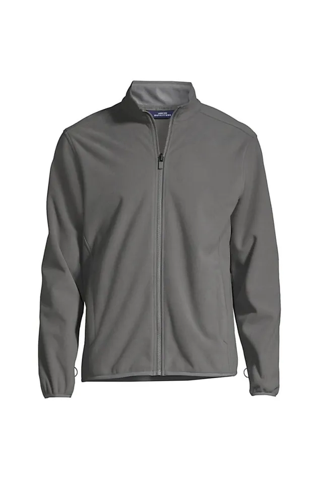 Lands039 End Fleece Men Big Marinac Fleece Jacket Arctic Gray