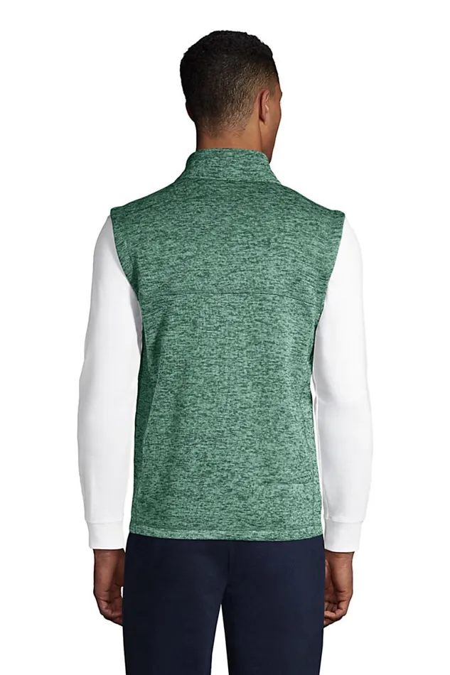 Lands039 End Fleece Men Sweater Fleece Vest Deep Woodland Green Heather Lands039 End Fleece Men Sweater Fleece Vest Deep Woodland Green Heather