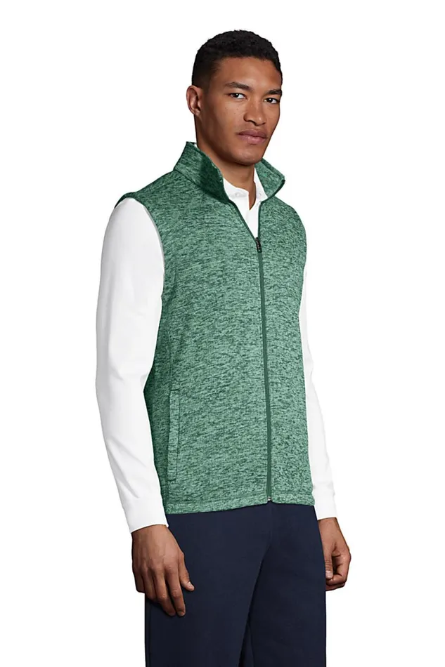 Lands039 End Fleece Men Sweater Fleece Vest Deep Woodland Green Heather Lands039 End Fleece Men Sweater Fleece Vest Deep Woodland Green Heather