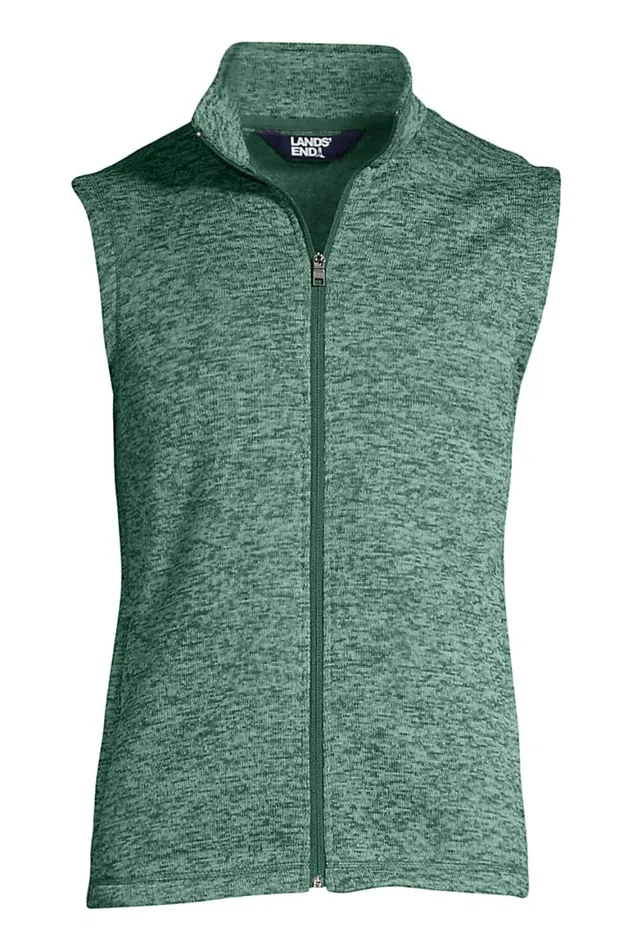 Lands039 End Fleece Men Sweater Fleece Vest Deep Woodland Green Heather Lands039 End Fleece Men Sweater Fleece Vest Deep Woodland Green Heather