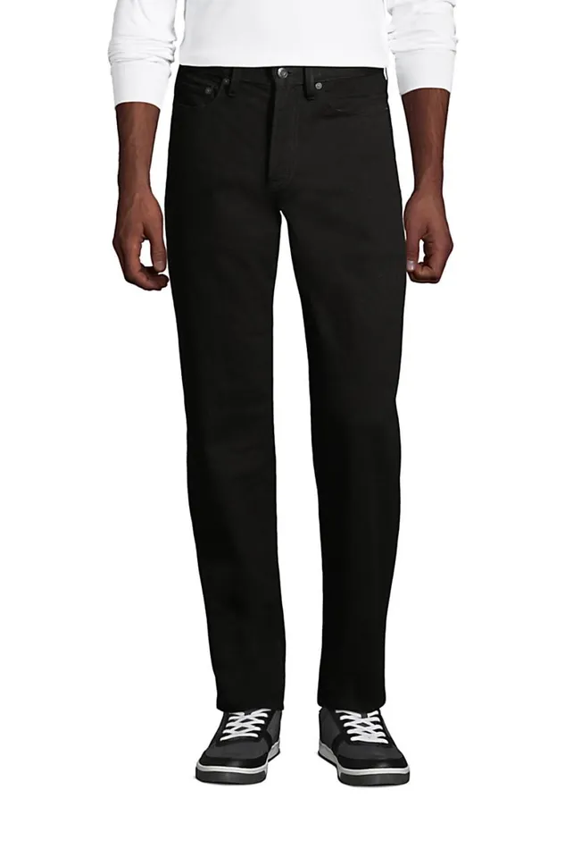 Lands039 End Jeans Men Relaxed Fit Black Jeans True Black